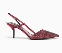 Spitze Slingbacks aus Satin mit Strass und Stilettoabsatz