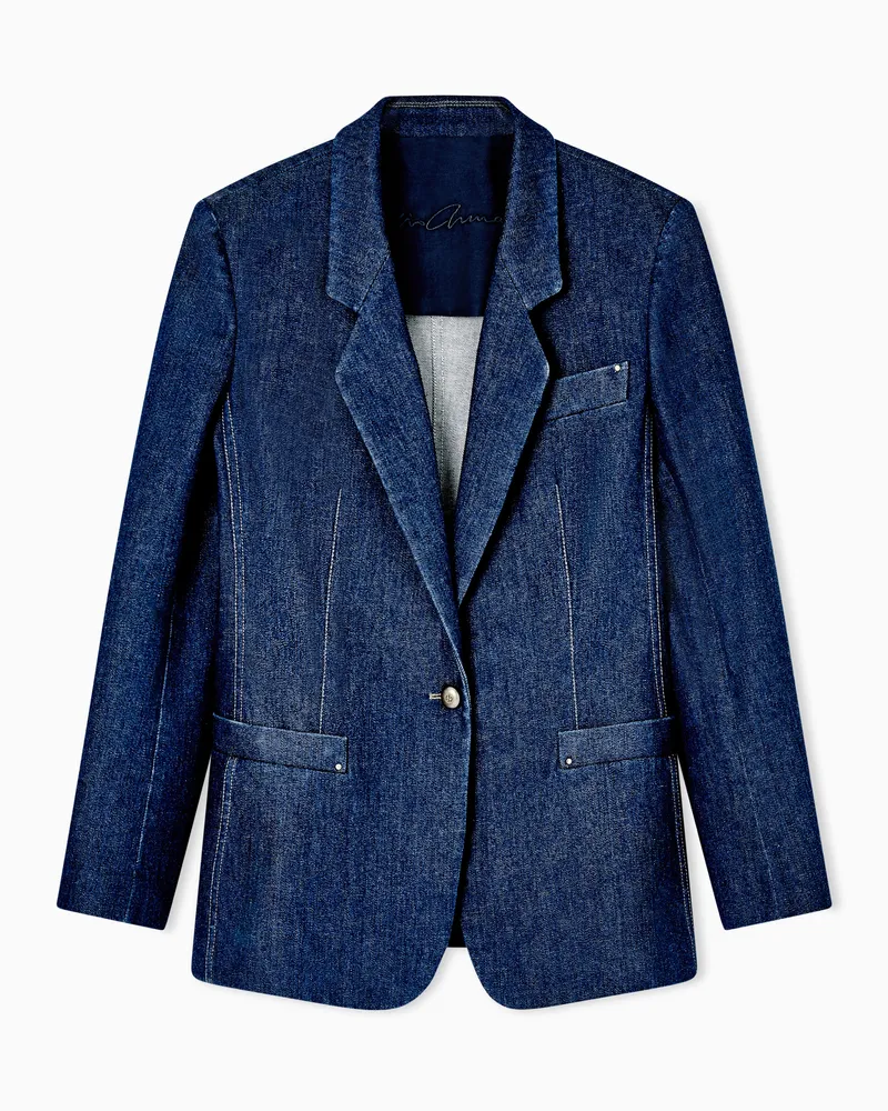 Giorgio Armani Lässige Jacken Blau