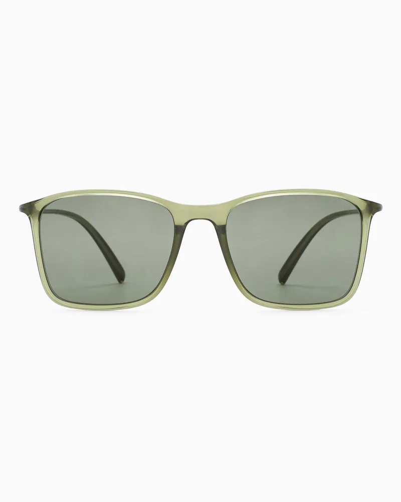 Giorgio Armani Sonnenbrille für Herren mit Pillow-Fassung Grün