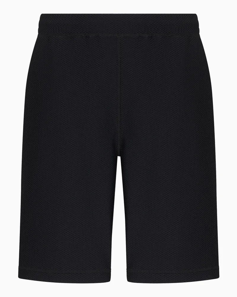 Giorgio Armani Bermudashorts aus technischem Gaufré Schwarz