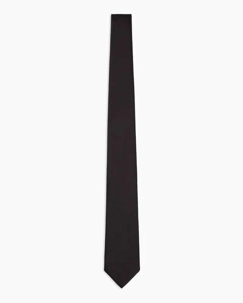 Giorgio Armani Krawatte aus reiner Seide Schwarz