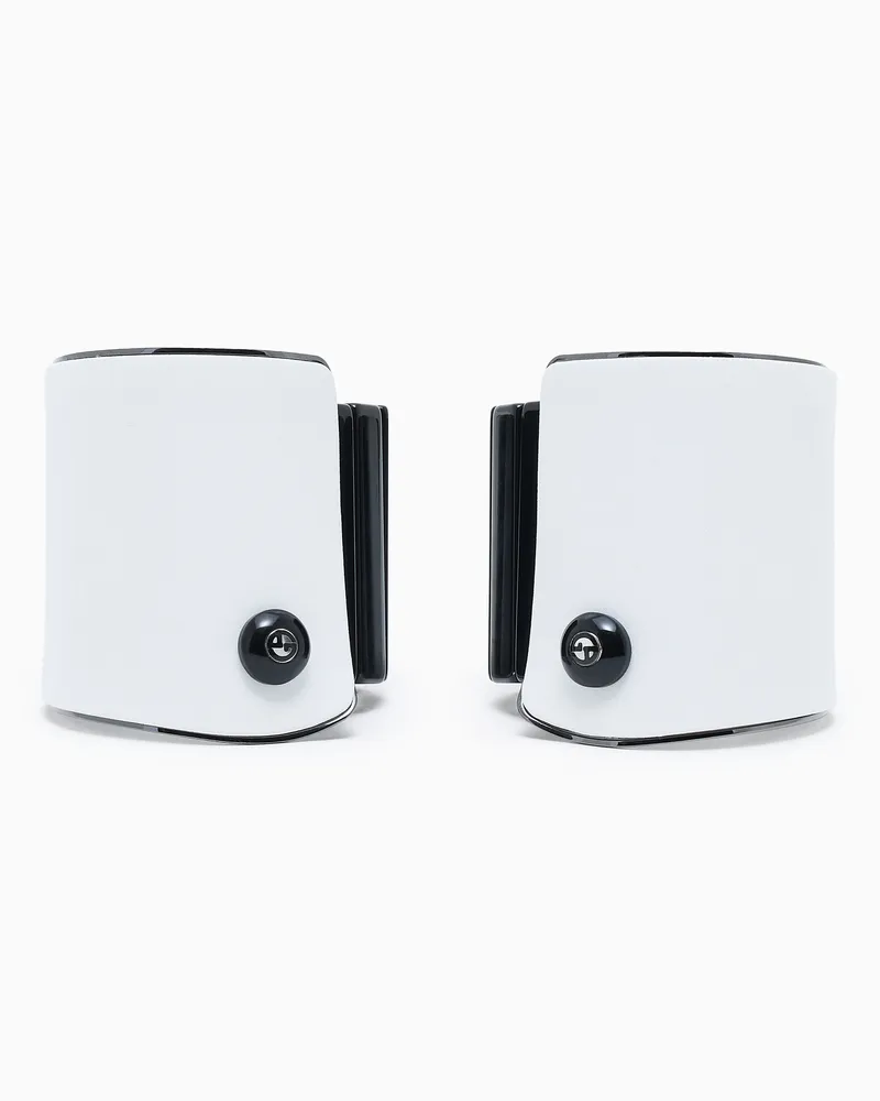 Giorgio Armani Elastische Armbänder im Manschetten-Look Weiß