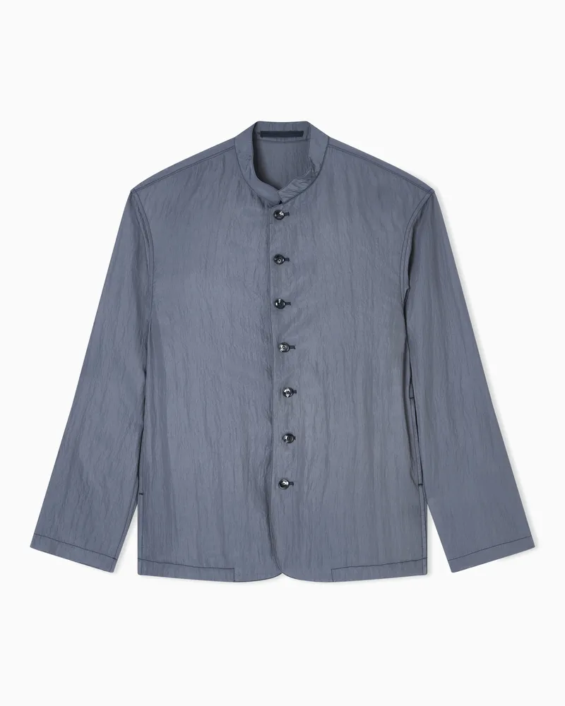 Giorgio Armani Hemdjacke aus technischem Twill Grau
