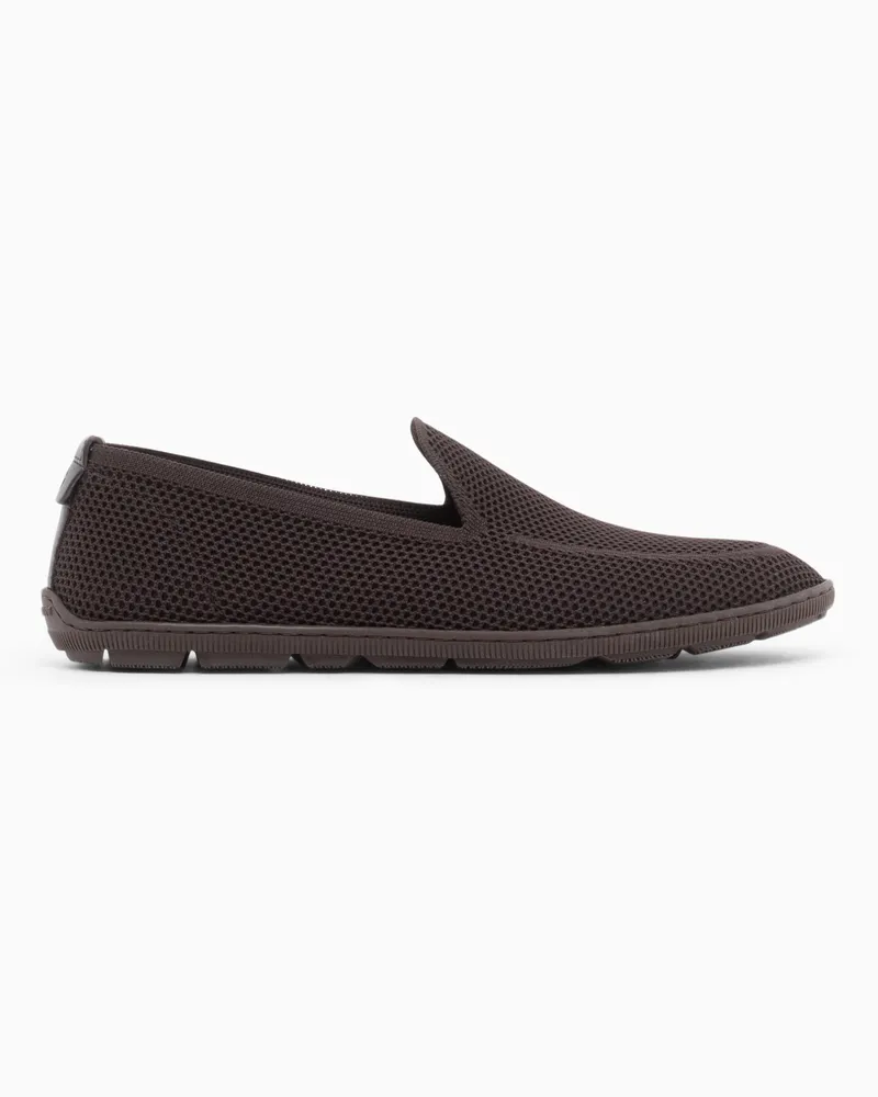 Giorgio Armani Mokassins aus Mesh mit faltbarem Obermaterial Cruise Braun