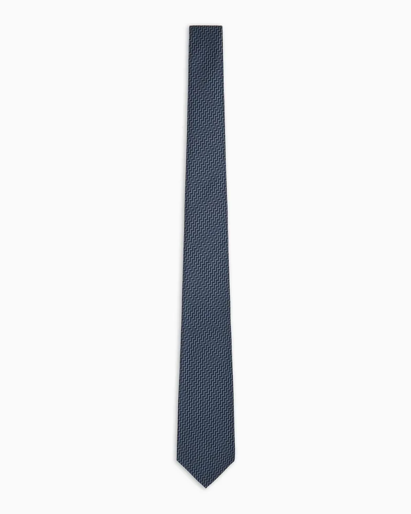 Giorgio Armani Krawatte aus bedruckter Seide Blau