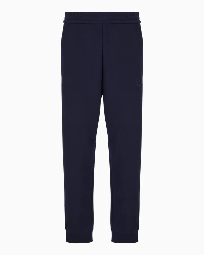 Giorgio Armani Jogginghose aus Baumwolle und Kaschmir Blau