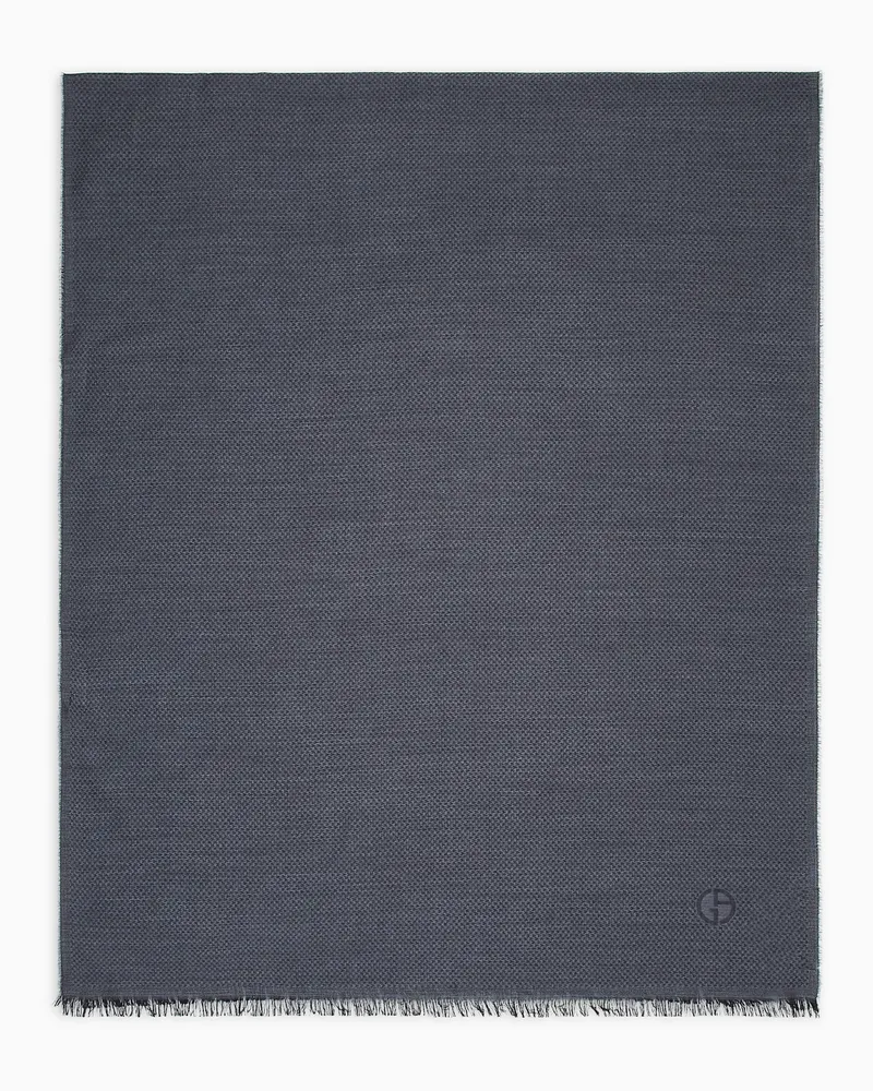 Giorgio Armani Stola aus Kaschmir, Modal, Baumwolle und Seide Grau