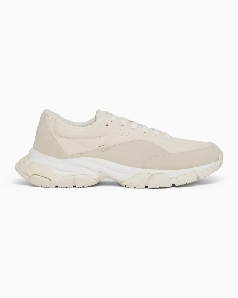 Giorgio Armani Sneaker aus Veloursleder Weiß