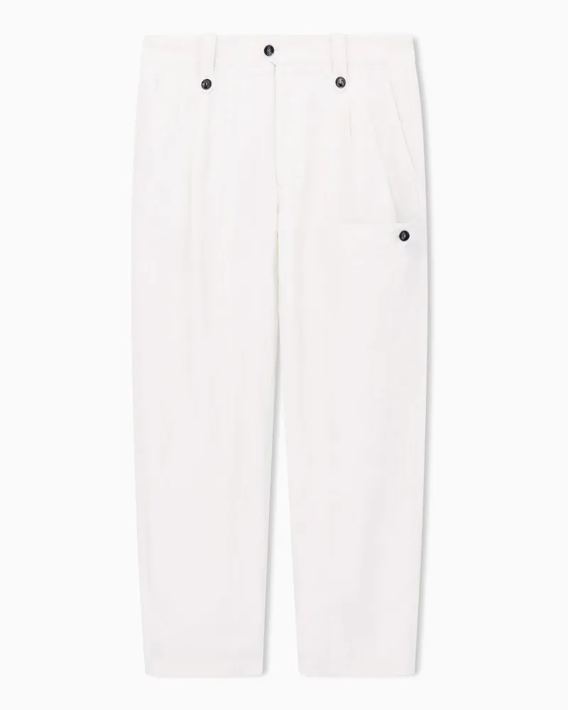 Giorgio Armani Lässige Hose Weiß