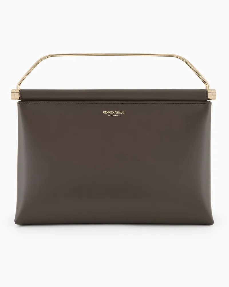 Giorgio Armani Große Handtasche aus Leder Braun