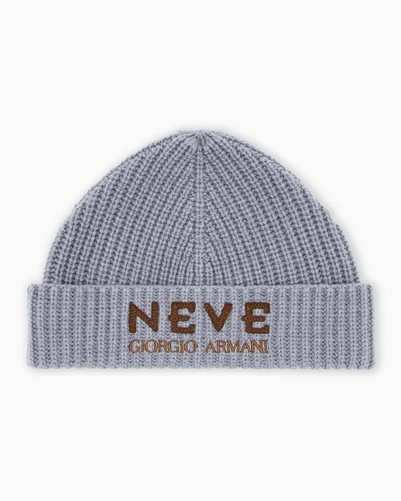 Giorgio Armani Giorgio Armani Neve Beanie aus Kaschmir Grau