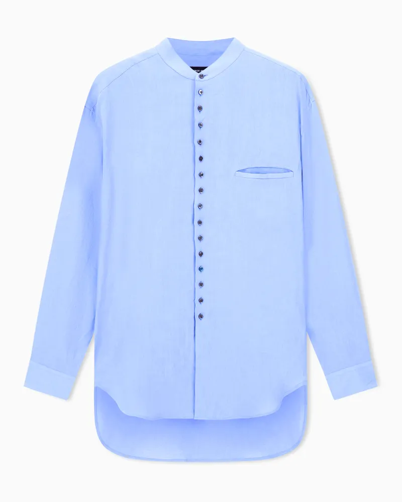 Giorgio Armani Leinenbluse Violett