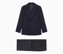 Doppelreihiger Woll-Anzug aus Canneté-Krepp aus der Royal-Linie