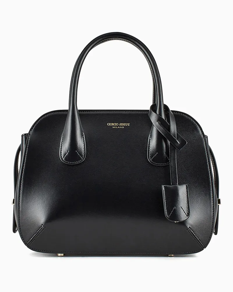 Giorgio Armani Kleine Henkeltasche la Prima aus strukturiertem Leder Schwarz