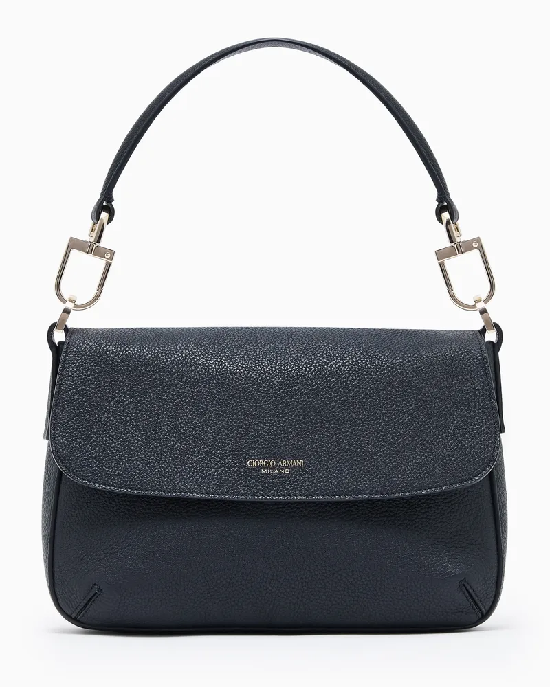 Giorgio Armani Kleine la Prima Soft aus genarbtem Leder Schwarz