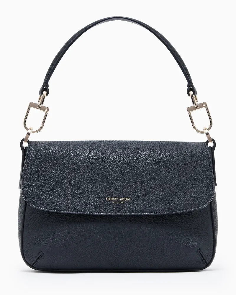 Giorgio Armani Kleine la Prima Soft aus genarbtem Leder Schwarz
