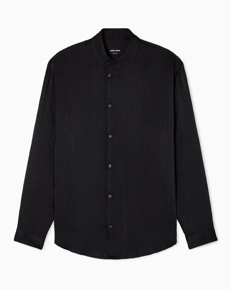 Giorgio Armani Giorgio's Satin-Hemd mit Strass-Detail Braun