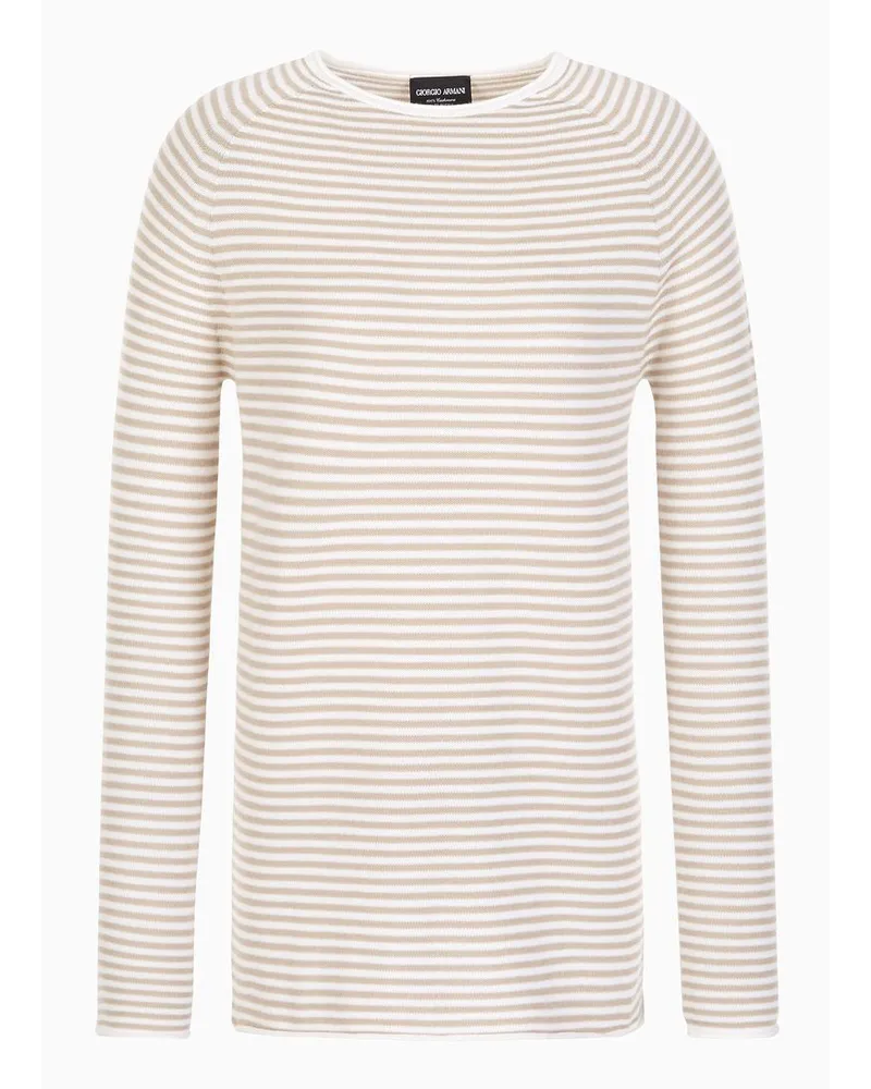 Giorgio Armani Pullover Aus Kaschmir mit Streifenmuster Gemustert