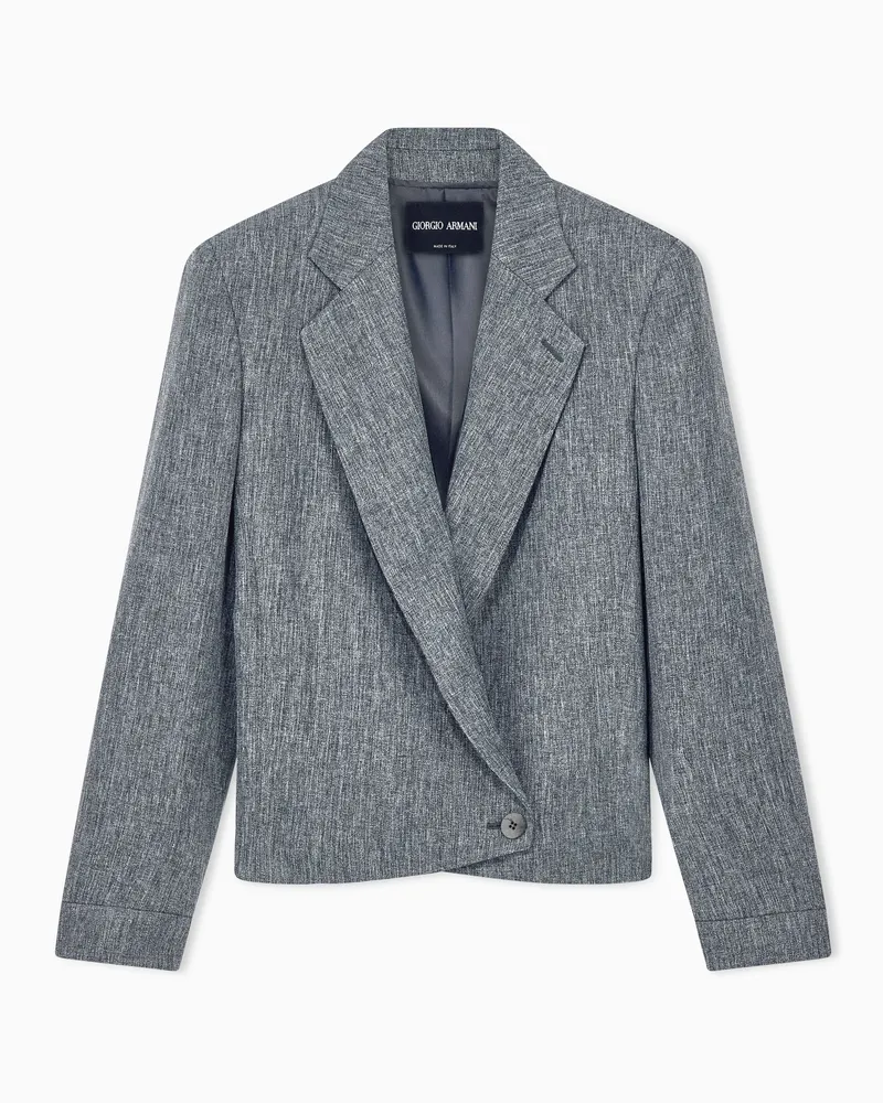 Giorgio Armani Armani/Archivio FW1979 Sakko mit asymmetrischem Verschluss Schwarz