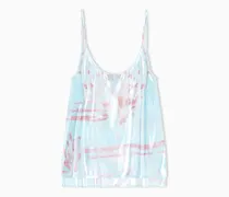 Top aus bedruckter Lurex-Viskose