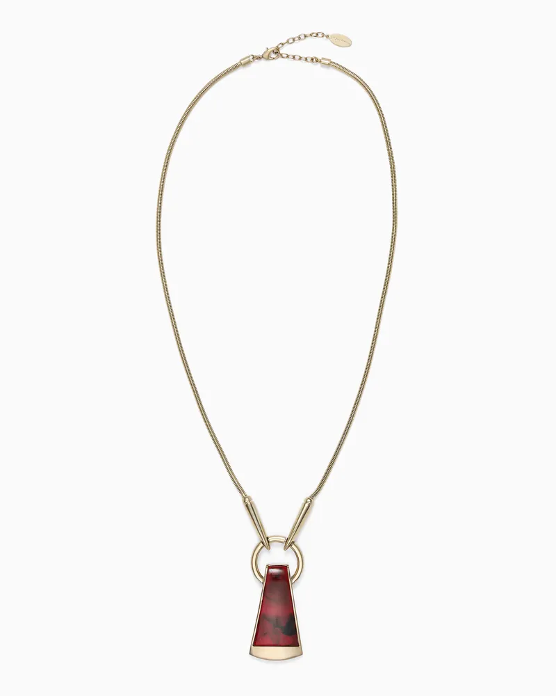 Giorgio Armani Halskette mit Anhänger aus Metall Rot