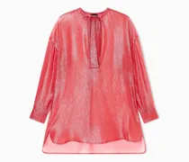 Oversize-Bluse aus Seidenmischgewebe