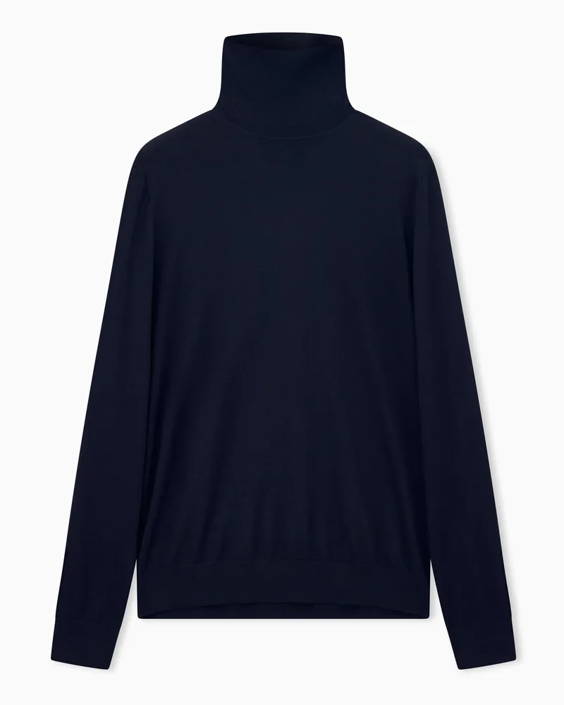 Giorgio Armani Rollkragenpullover Regularer Schnitt aus Kaschmir Schwarz