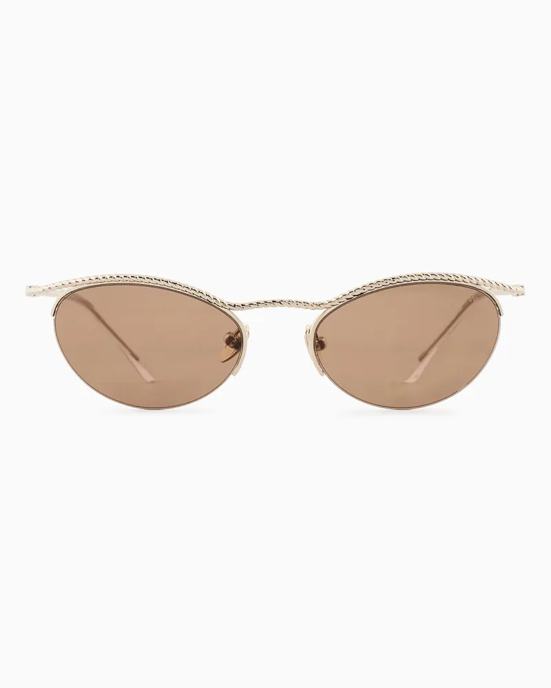 Giorgio Armani Sonnenbrille mit butterfly Fassung für Damen Goldfarben