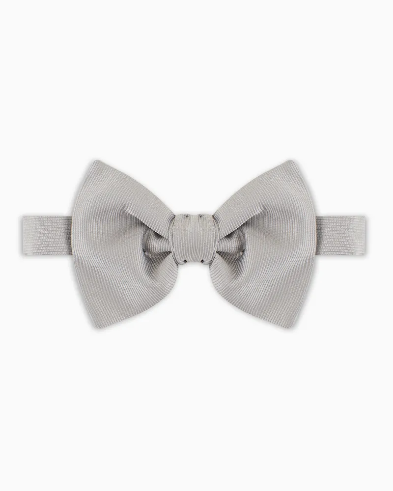 Giorgio Armani Gebundene Fliege aus reiner Seide Grau