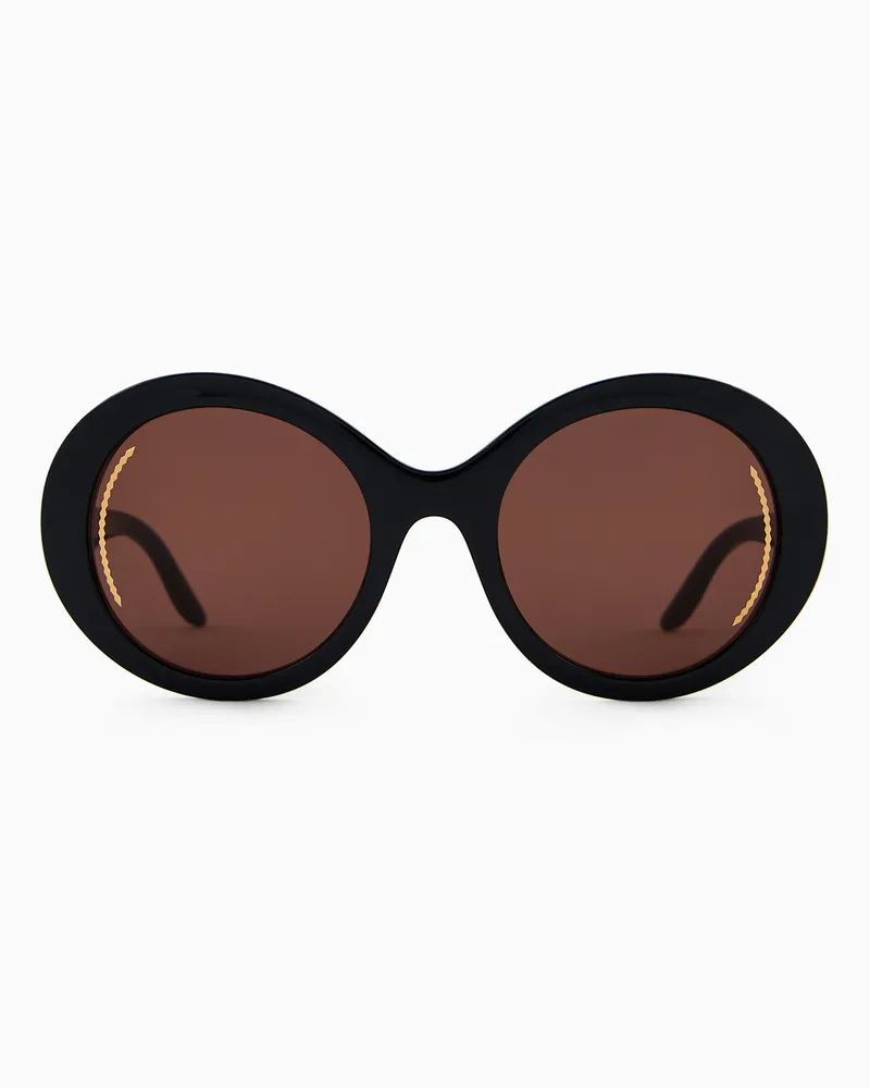 Giorgio Armani Ovale Sonnenbrille für Damen Schwarz