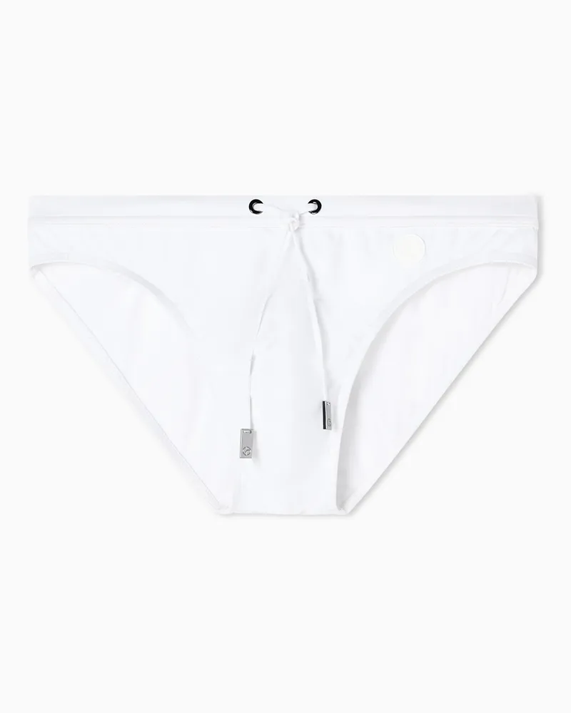Giorgio Armani Badeanzug mit Logo Weiß