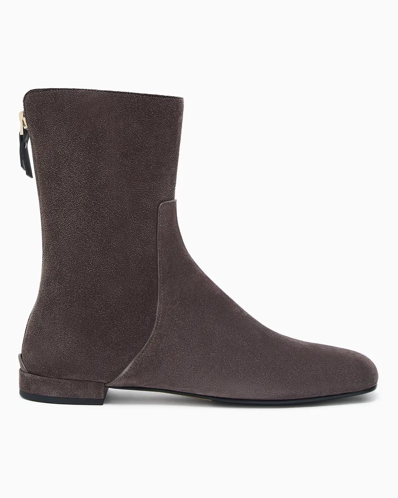 Giorgio Armani Stiefeletten aus Veloursleder Braun