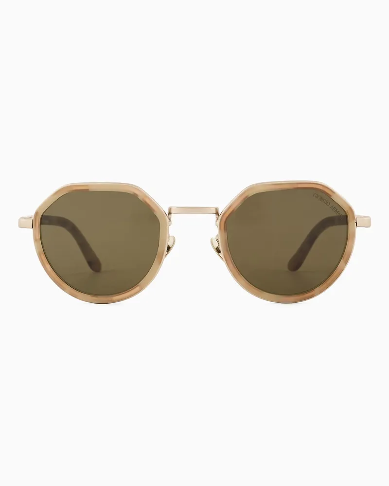 Giorgio Armani Sonnenbrille mit runder Fassung für Herren Mehrfarbig