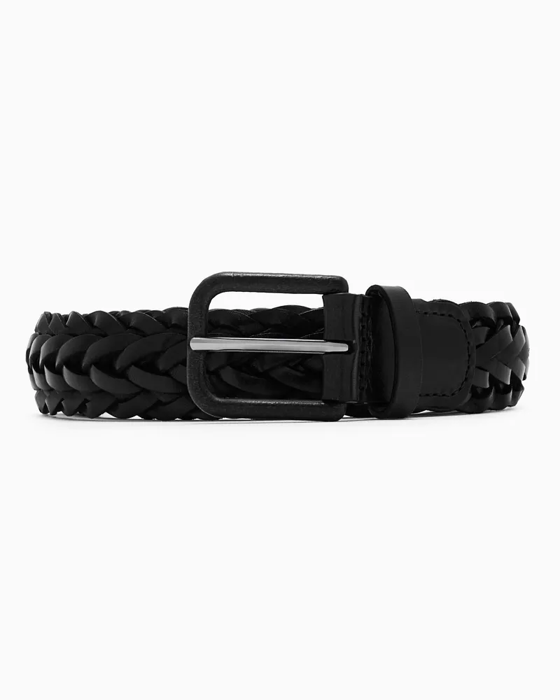 Giorgio Armani Braided Belt Schwarz