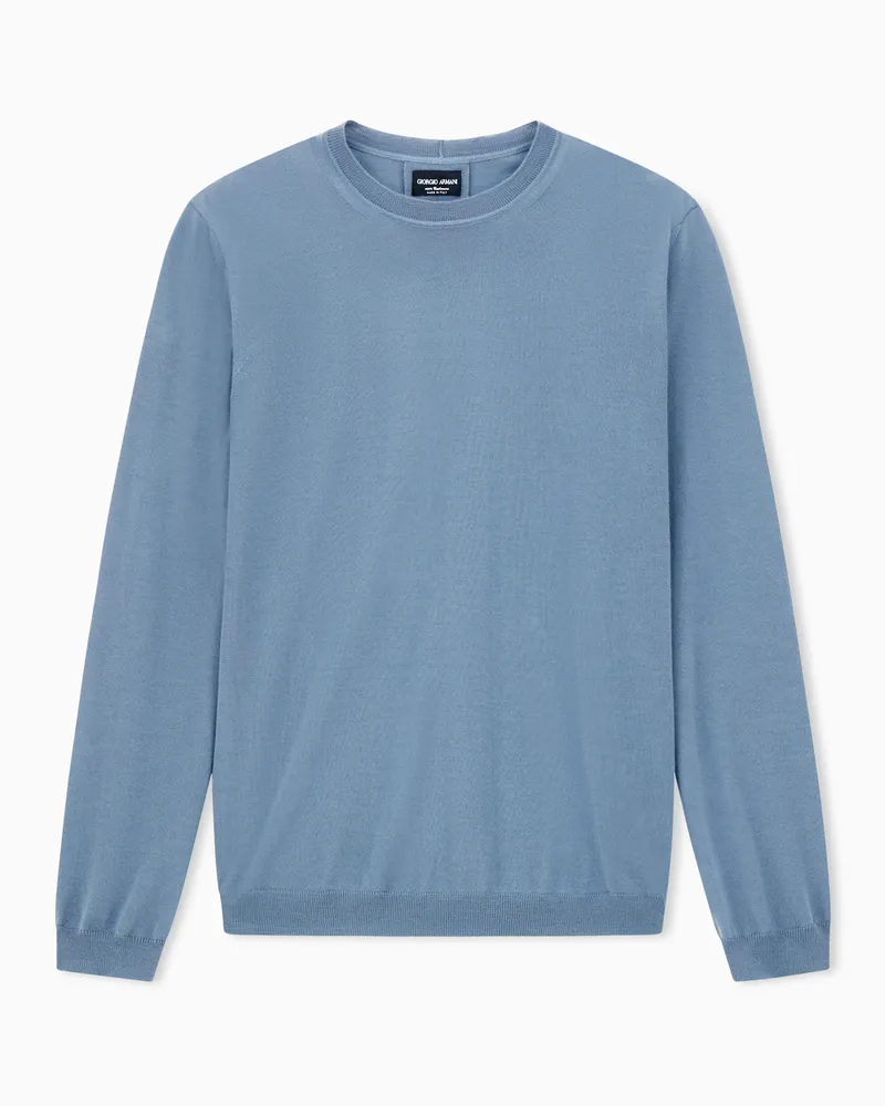 Giorgio Armani Rundhalspullover aus Kaschmir Grau