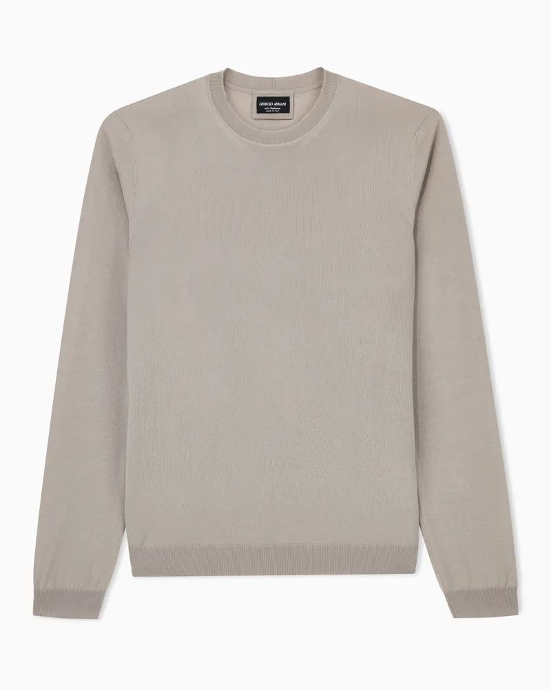 Giorgio Armani Rundhalspullover aus Kaschmir Grau