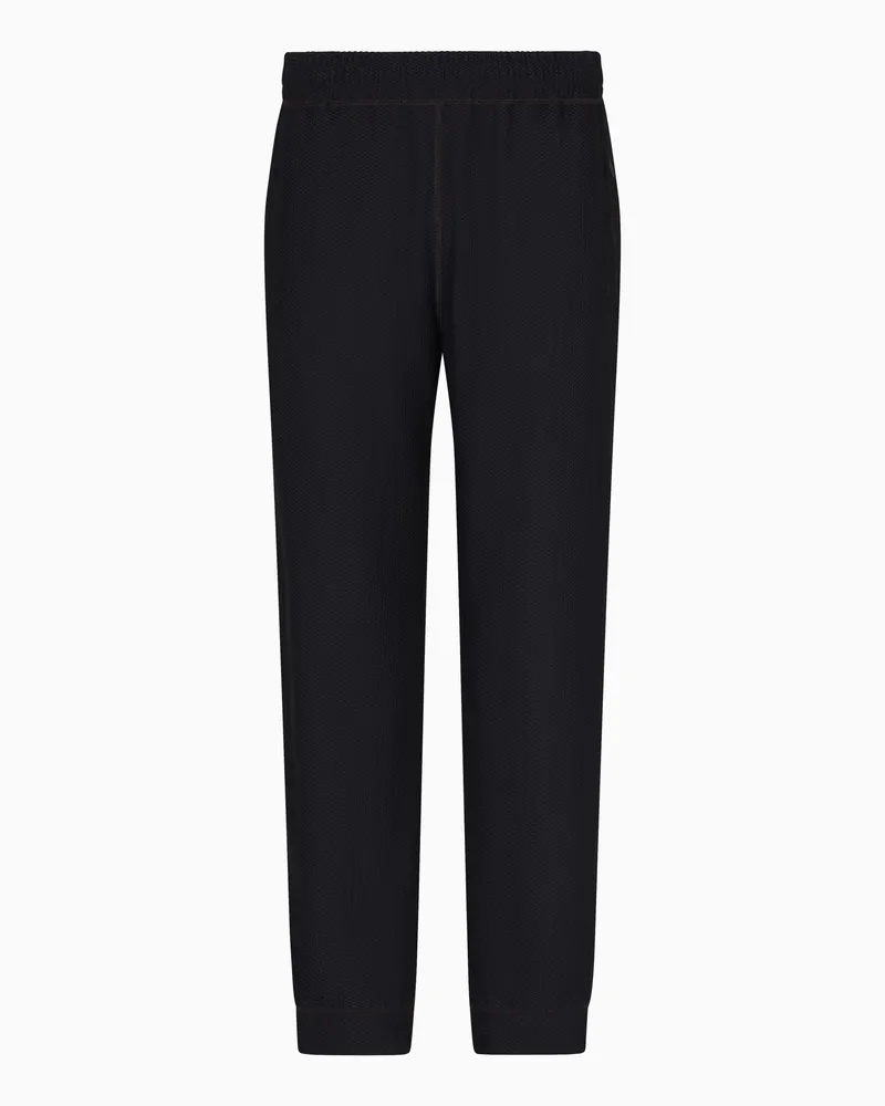 Giorgio Armani Jogginghose aus technischem Gaufré Schwarz