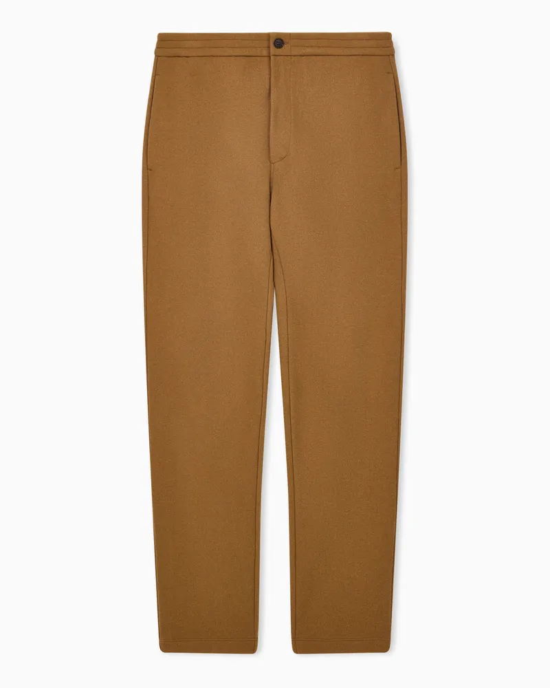 Giorgio Armani Vicuña Hose aus Kaschmir und Vikunja Braun