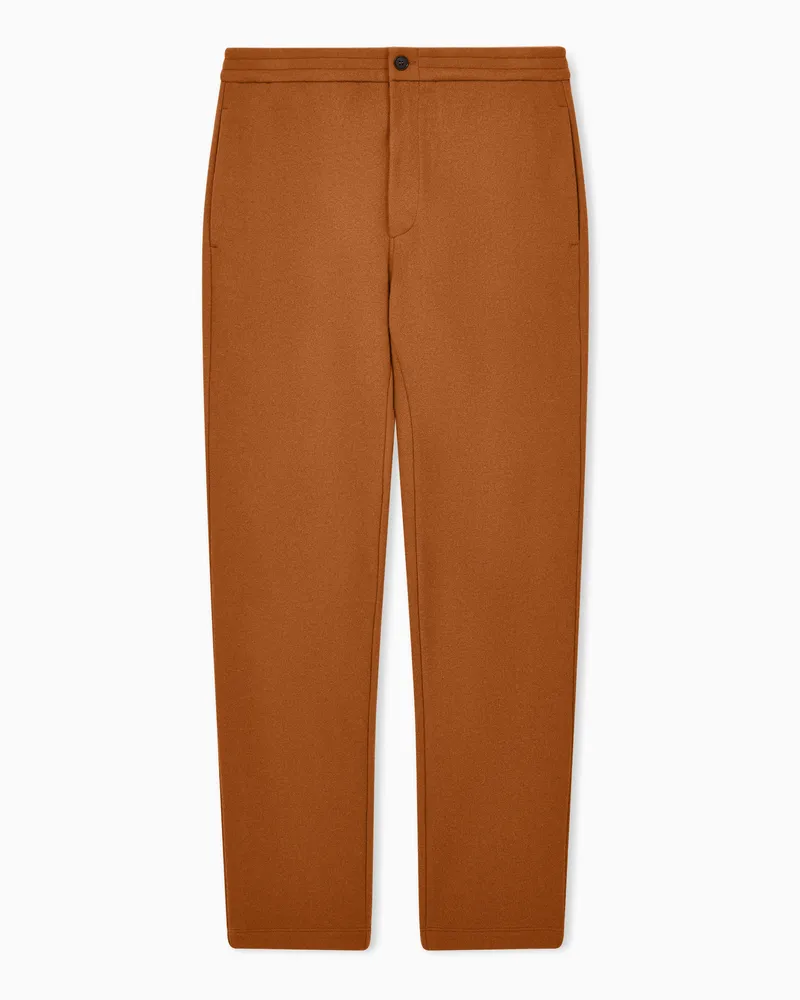 Giorgio Armani Vicuña Hose aus Kaschmir und Vikunja Braun