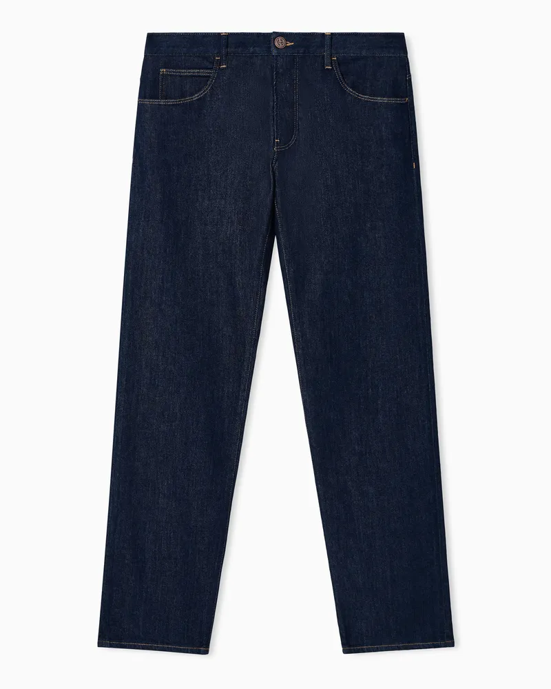 Giorgio Armani Five-Pocket-Hose in Regular Fit aus Baumwolldenim mit Stretch Blau
