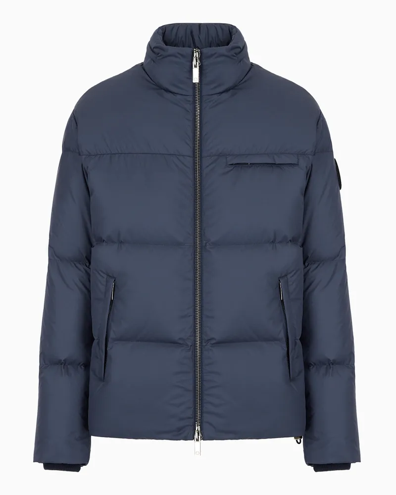 Giorgio Armani Mit nachhaltigen Gänsedaunen wattierte Bomberjacke Marineblau