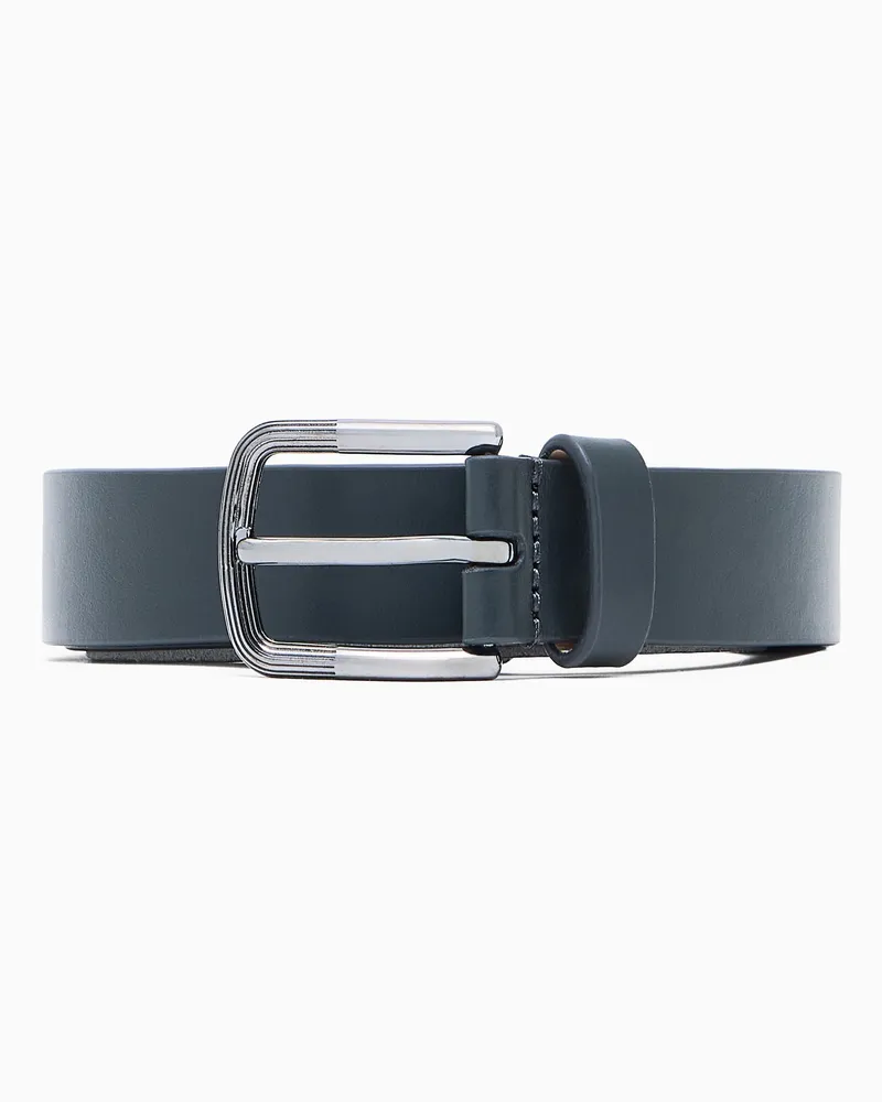 Giorgio Armani Gürtel aus Veloursleder und Leder Grau