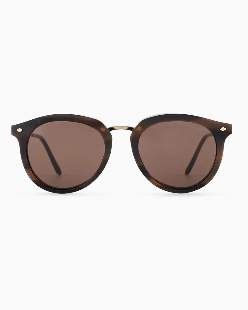 Giorgio Armani Herren-Sonnenbrille in Phantoser Form Braun