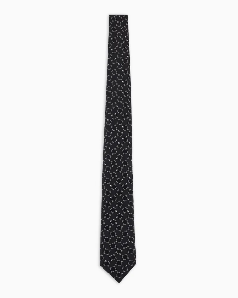 Giorgio Armani Krawatte aus Seiden-Jacquard Schwarz