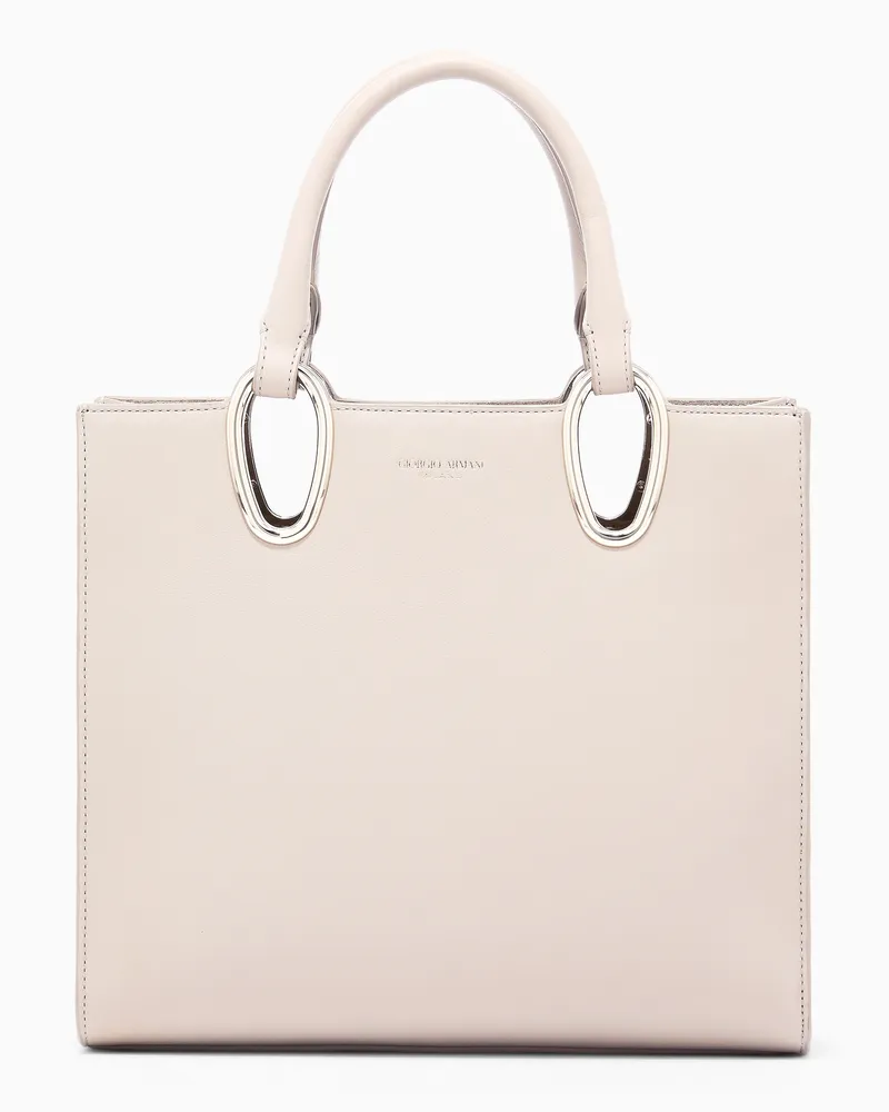 Giorgio Armani Shopper-Tasche aus Leder Beige