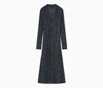 Langer Cardigan aus Viskose- und Lurex-Strick mit Pailletten