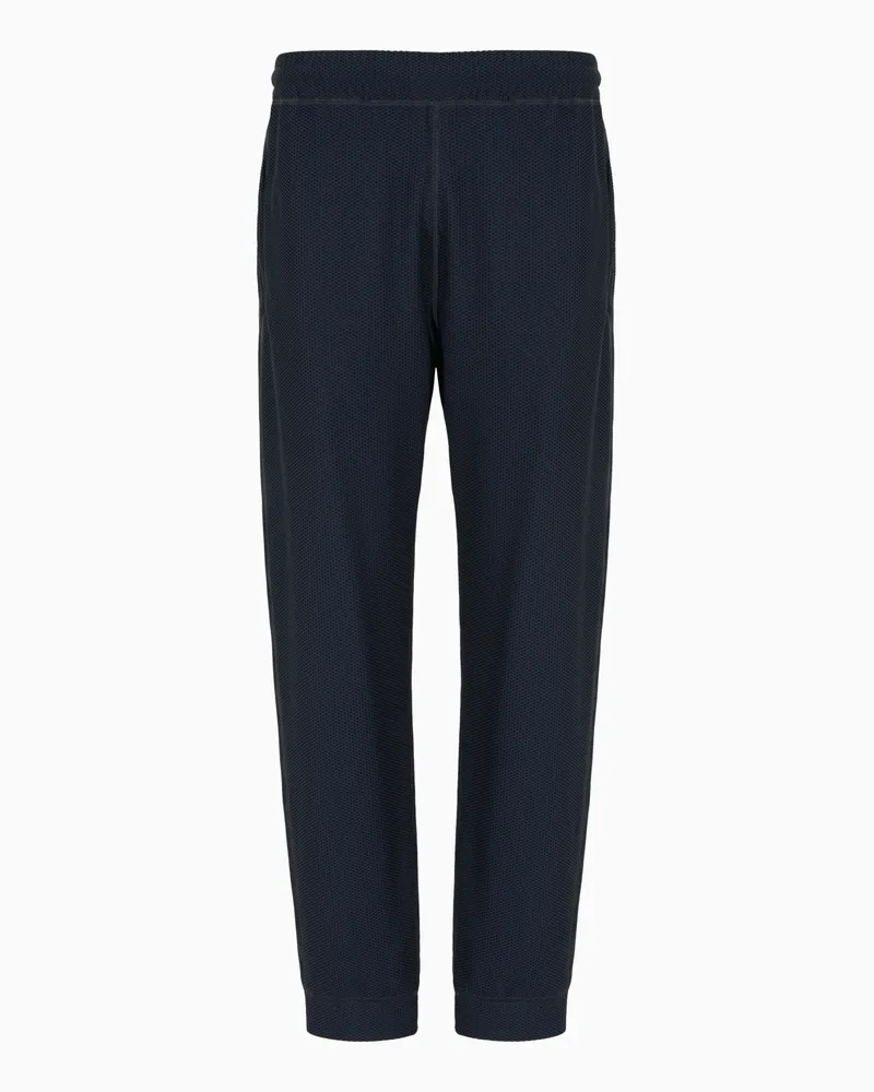 Giorgio Armani Flatfront-Hose aus Stretchjersey Blau