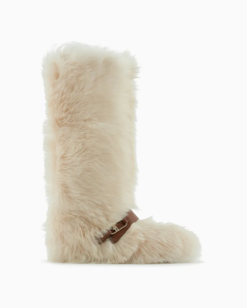 Giorgio Armani Stiefel aus Schaffell von  Neve Beige