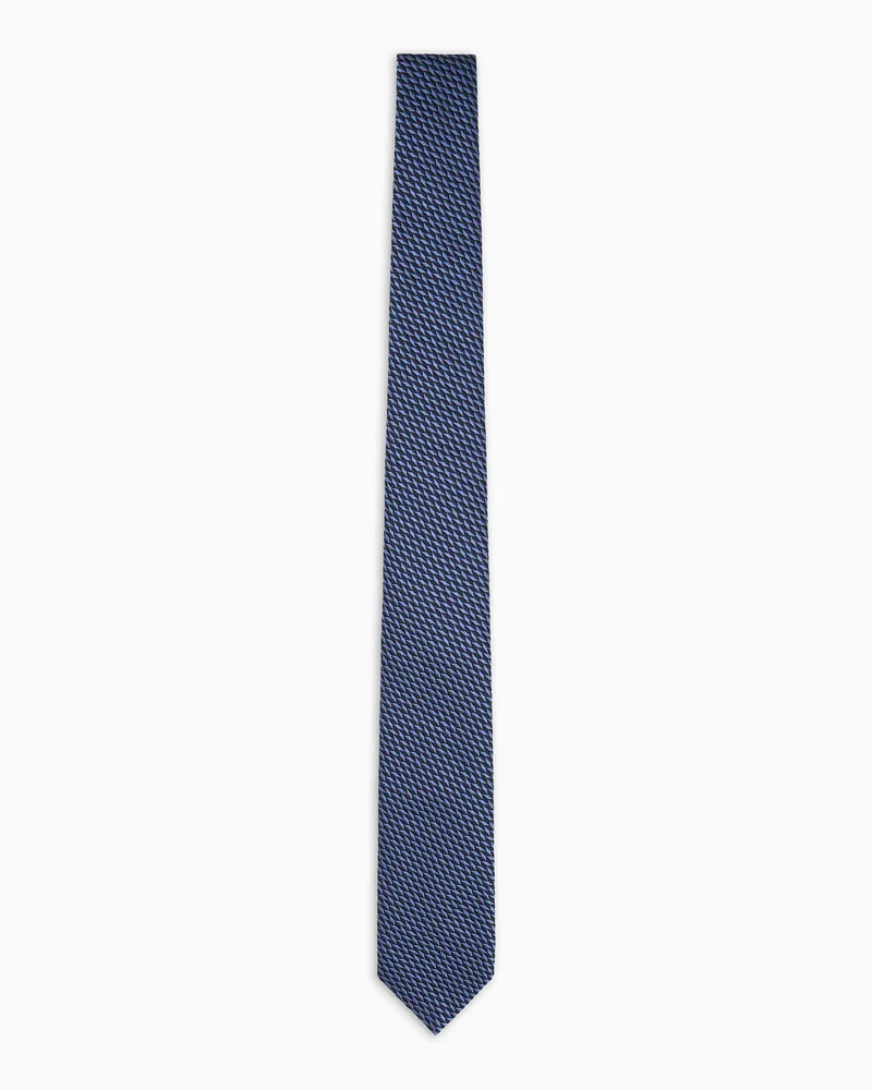 Giorgio Armani Krawatte aus Seiden-Jacquard Blau