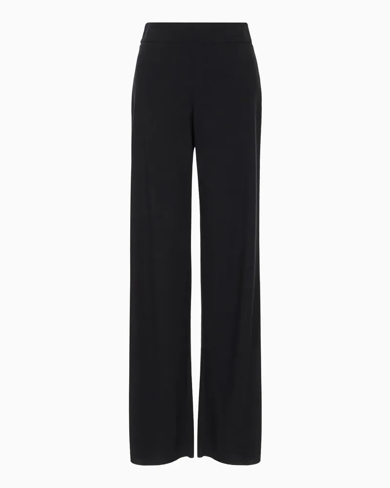 Giorgio Armani Hose aus Wollkrepp Schwarz